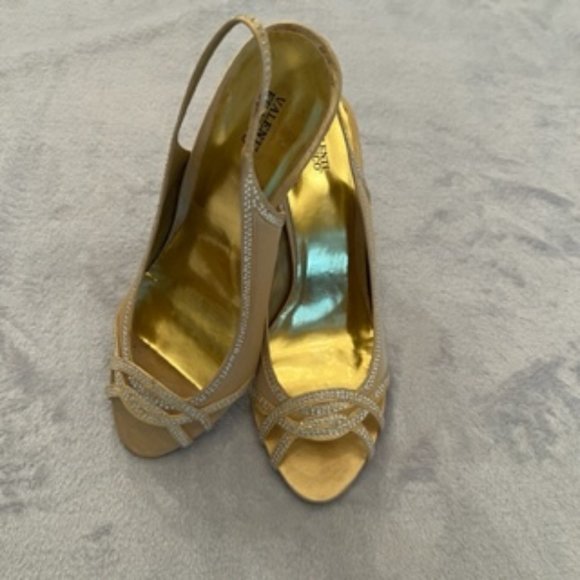 Valenti Franco Women's High Heels Sequin 10 Gold - Picture 13 of 16